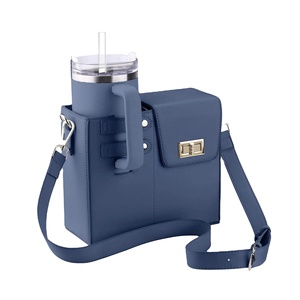 Sac bandoulière pour gobelet isotherme 40 oz d'extérieur, sac de rangement portable pour bouteille d'eau, sangle réglable, cadeau promotionnel en PU durable - Product Image 3