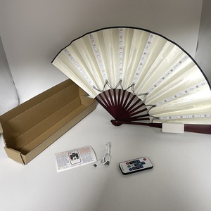 <span class=keywords><strong>2022</strong></span> nuovo ventilatore pieghevole a Led luminoso multicolore in arrivo ventilatore luminoso ricaricabile per la festa - Product Image 6