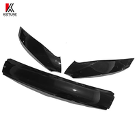 W907 3PCS Nouveau déflecteur de capot avant de voiture de haute qualité, protection de capot noir brillant en ABS pour Mercedes-Benz Sprinter 2018-2023