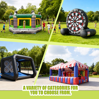 Jeux gonflables de paquet de carnaval de location commerciale fléchette de football frapper l'anneau Ross jeu pour les enfants et les adultes