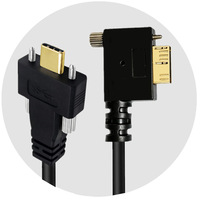 Câble USB Type C mâle vers USB 3.0 Micro B mâle avec vis de verrouillage pour montage sur panneau, pour équipement industriel