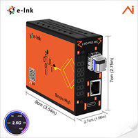 Convertisseur de média fibre optique PoE géré E-link 10/100/1000/2500 Mbps pour le réseau