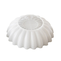 Nouveauté Moule en silicone DIY à grain fin pour pot, vase, ou récipient en forme de bol ondulé 3D pour béton, résine ou plâtre