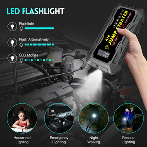 <span class=keywords><strong>D</strong></span>émarreur de batterie de voiture 3000A de crête 20000mAh, chargeur rapide, câbles de <span class=keywords><strong>d</strong></span>émarrage 12V pour camion, moto, moteurs essence 8.0L et diesel 6.0L - Product Image 4