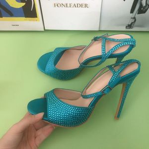 Zapatos de Tacón Alto con Pedrería y Punta Abierta, Nuevos y Modernos, para Mujer, Elegantes - Product Image 6
