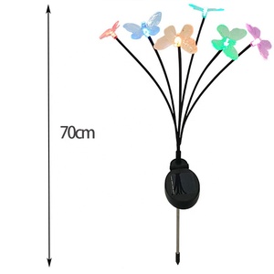 Luces de camino solares de PVC LED a prueba de agua RGB para exteriores 90 80 8 funciones luces de césped de <span class=keywords><strong>jardín</strong></span> de mariposa y luciérnaga oscilante - Product Image 6
