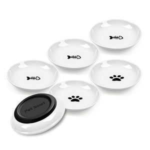 Mangkuk Makanan Kucing Keramik Anti Tumpah, Anti Lelah untuk Anak Kucing dengan Silikon Anti Selip - Product Image 1