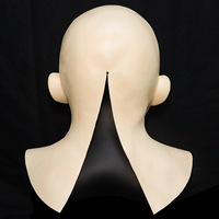 Masque en latex intégral, masque de visage pour femme effrayant à rides pour Halloween, cosplay, masque en latex pour accessoires de fête cosplay