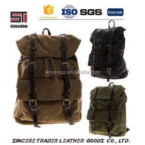 Durable ocio para hombre desmontable antirrobo poliéster Moto Biker estilo encerado impermeable deportes lona mochila cuero - Product Image 2