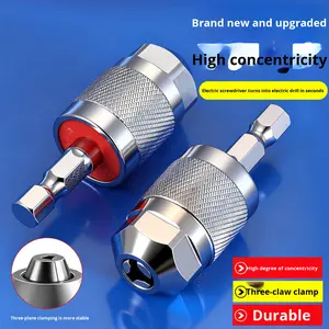 <span class=keywords><strong>Mandrin</strong></span> de perceuse électrique pneumatique universelle à tige hexagonale <span class=keywords><strong>mandrin</strong></span> à 3 mâchoires <span class=keywords><strong>mandrin</strong></span> de conversion de mise à niveau de haute précision - Product Image 2