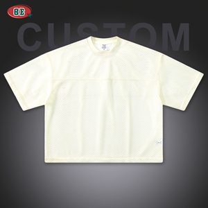 T-shirt da uomo OEM/ODM t-shirt in stile Boxy oversize in maglia a strati Versatile a maniche corte in poliestere da uomo - Product Image 1