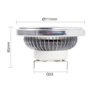 Iluminación comercial <span class=keywords><strong>GU10</strong></span> G53 regulable <span class=keywords><strong>led</strong></span> 110-130V/220-240V <span class=keywords><strong>COB</strong></span> <span class=keywords><strong>12W</strong></span> <span class=keywords><strong>AR111</strong></span> lámpara
