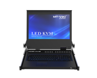 Console KVM LED HDMI 17,3 pouces 8 ports, MT-VIKI 1920*1080, tiroir KVM pour rack de serveur 1U 19 pouces, commutateur KVM HDMI LCD 17,3 pouces