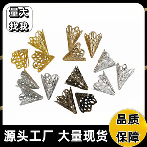 ที่ใส่ดอกไม้โลหะกลวงขนาด 20 มม. ชุบทอง สำหรับทำเครื่องประดับ DIY กิ๊บติดผม เครื่องประดับศีรษะ - Product Image 5