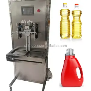 Máquina embotelladora limpiadora de líquidos de 500g ~ 25kg, máquina automática de llenado con pesaje de agua potable, llenadora de botellas de aceite detergente de 2 litros