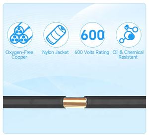 JZD 케이블 난연성 나일론 THHN 와이어 14-2 AWG 600V (UL+CE) 고온 패널 배선용 - 표준 PVC보다 30% 더 유연함 - Product Image 3