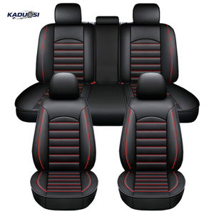 Fundas de Asiento de Coche de Cuero Premium, Juego Completo, Ajuste Universal para la Mayoría de los Vehículos, Protectoras, Impermeables, Duraderas, para Todo el Año - Product Image 1