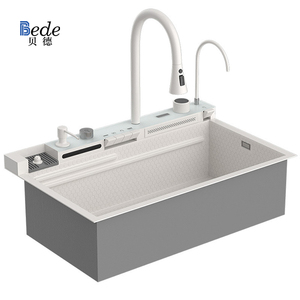 Fregadero <span class=keywords><strong>de</strong></span> cocina <span class=keywords><strong>de</strong></span> tratamiento <span class=keywords><strong>de</strong></span> superficie Nano <span class=keywords><strong>de</strong></span> oro giratorio multifuncional <span class=keywords><strong>de</strong></span> 304 grados BEDE 360 <span class=keywords><strong>de</strong></span> acero inoxidable - Product Image 6