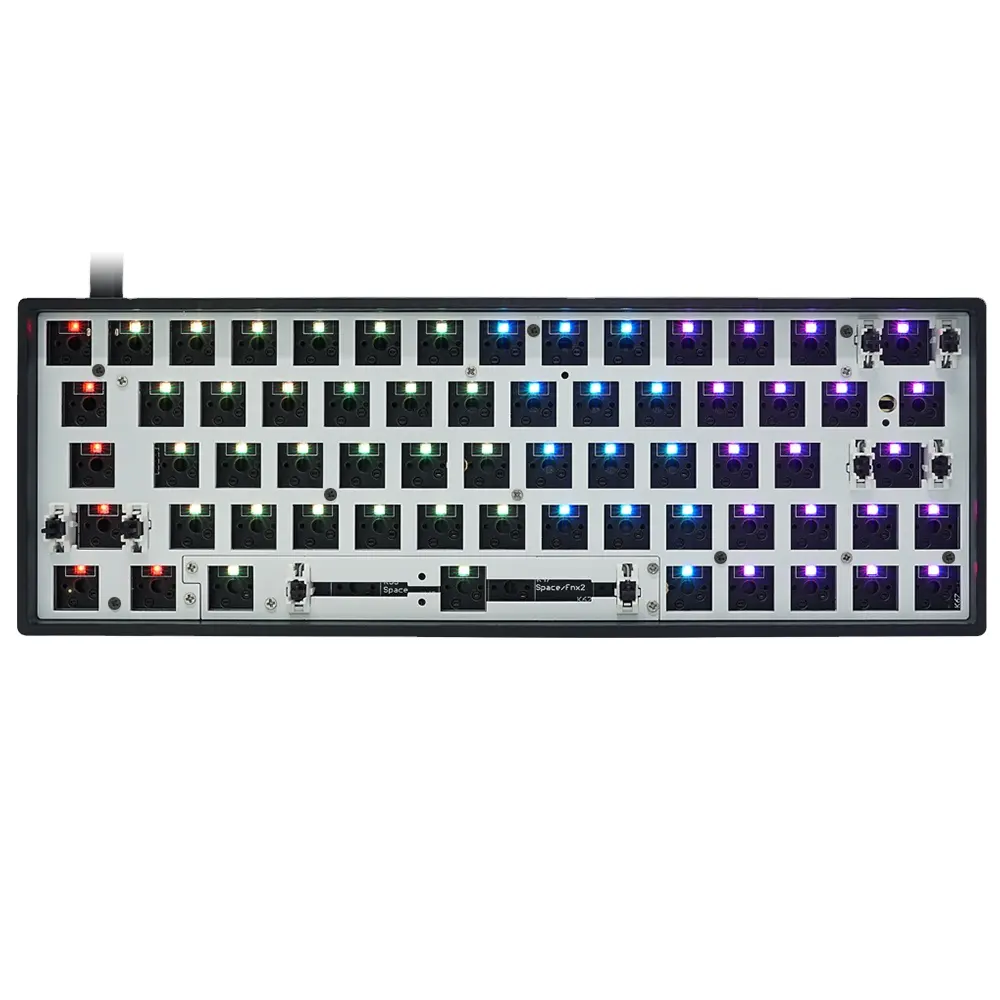 DIY mechanical keyboard kit GK64X wired colorful ABS case customizable for any mechanical switches