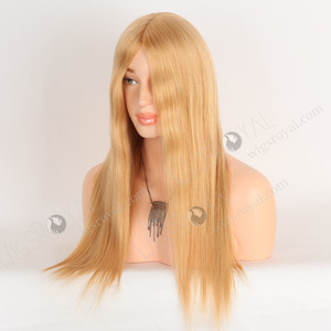 วิกผมสีบลอนด์สตรอเบอรี่แบบเส้นผมตรงขนาด18นิ้วไม่ตรวจจับได้สวยและใส่สบาย - Product Image 2
