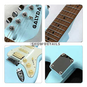 ST Electric Guitar Kit - Daphne Blue Single-Ply Tremolo Vibrato Pickup - Stainless Steel Frets - Product Image 2
