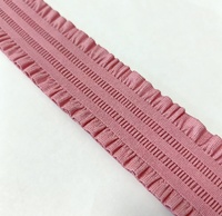 Bande élastique plissée à volants brodés en dentelle de 5 cm pour robe, jupe, pantalon YEA24