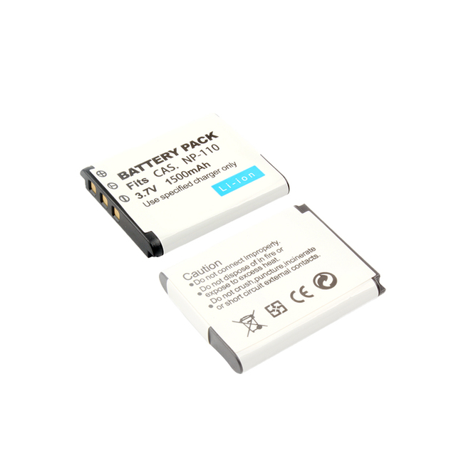 3.7V 1500mAh CNP-110 NP-110 Camera Battery Suitable for Casio EX-Z2300 EX-Z2000 EX-ZR Camera Battery