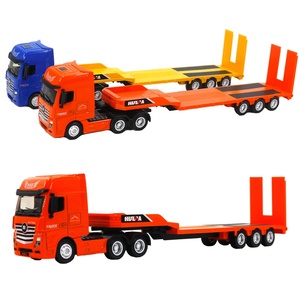 惠纳1/50比例压铸平台卡车汽车1730合金建筑压铸平板拖车模型男孩礼品 - Product Image 6