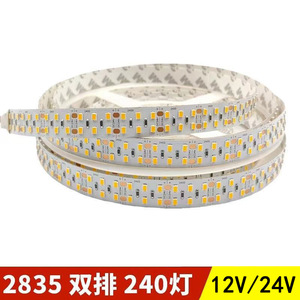 ไฟแถบ LED 24V แถวคู่ 240LED สีขาว PCB แบบยืดหยุ่นติดด้วยตนเอง ติดตั้งง่ายสำหรับเพดานบ้าน - Product Image 3