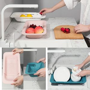 Extendable Sink <b>Colander</b> Strainer Basket Gray New Home Kitchen Essentials for Washing Vegetables Drain Cooked Pasta - Product Image 5
