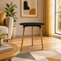 Tables de salle à manger en bois durables avec pieds en bois, style simple et décontracté, pour salon et hôtel, vente en gros directe d'usine chinoise