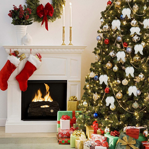 Ailes d'ange de Noël vierges imprimables par sublimation ornements plume matériel suspendu arbre ailes d'ange pendentif - Product Image 5