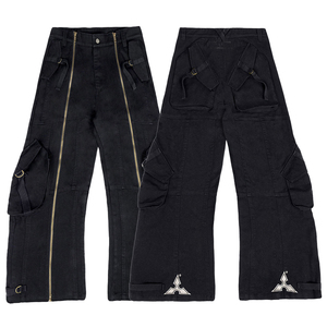 Jeans droits pour homme en denim décontracté solide, usé, délavé, taché et rapiécé, <span class=keywords><strong>MARSEILLE</strong></span> été hiver - Product Image 2