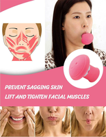 Outil de lifting du visage en silicone rose Maieksi, exerceur buccal, amincisseur du double menton, liftant facial, resserre les rides du visage