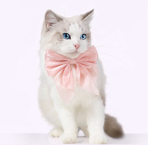 Leichte Luxus-Glamour-Dekoration Helle Seiden schleife Hoch effiziente Haustier-Katzen halsbänder Hunde - Product Image 2