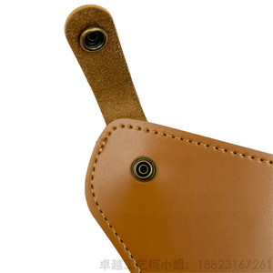 Funda de cuero para pinzas de fuego para acampar al aire libre, bolsa de almacenamiento simple de cuero PU para pinzas, bolsa portátil para guardar pinzas de fuego. - Product Image 5