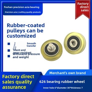<span class=keywords><strong>Poulie</strong></span> à roulement en acier inoxydable à filetage externe pour porte et fenêtre, accessoires OEM JDYZC, roue plate silencieuse et résistante à l'usure, 30 mm DE, 6 mm - Product Image 3