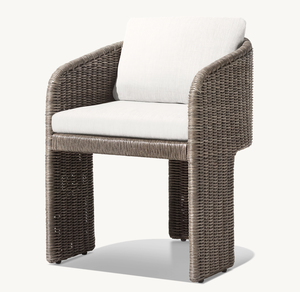 Juego de sillas de comedor de mimbre hechas a mano <span class=keywords><strong>LA</strong></span> <span class=keywords><strong>PAZ</strong></span>, mesa de comedor de mármol Rectangular para jardín al aire libre, juego de mesa de comedor de 9 piezas, <span class=keywords><strong>muebles</strong></span> - Product Image 1