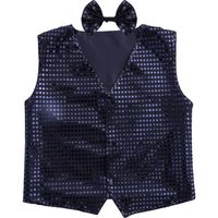 Gilet scintillant à paillettes XJ pour enfants, costumes de danse jazz et hip-hop unisexes pour spectacles sur scène