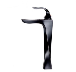 Robinet de lavabo de salle de bains à poignée unique, Feenice monté sur le pont, ORB en laiton chaud-froid - Product Image 2