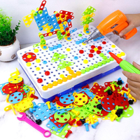 Jouets d'apprentissage pour enfants, blocs de Construction, avec perceuse à jouet et tournevis, 237 pièces