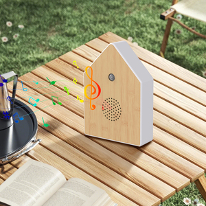 Yun Nhà Máy Nóng Bán Bằng Gỗ Chim Loa Tiếng Ồn Máy Xoay Âm Nhạc Hộp ABS + Gỗ Pin Powered 120S Âm Thanh Thời Hạn - Product Image 6