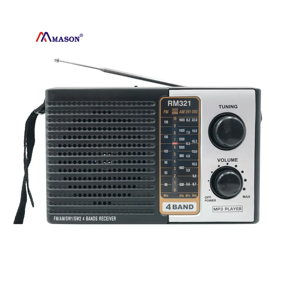 Rádio recarregável do oem, rádio de alta qualidade, vintage, usb/sd, mini rádio