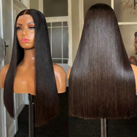 Pelucas de Cabello Humano Liso Indio SDD 13x6, Pelucas Frontales de Encaje Transparente HD Completas Sin Pegamento, Cabello Virgen Remy Natural, Peluca de Encaje HD