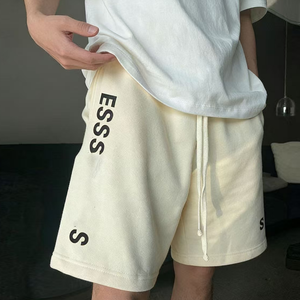 Pantalones cortos Fear of God para hombre, estilo urbano, con estampado de letras brillantes, diseño personalizado, tela de algodón suave para verano, festivales y eventos. - Product Image 6