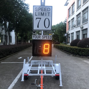 مقطورة صغيرة محقق عرض رسالة صغيرة بلونين رادار السرعة المحمول في الهواء الطلق - Product Image 6