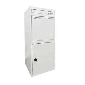 Sıcak satış açık Modern paket teslimat depolama çelik Letterbox kurye Metal parsel posta kutusu arka kapı ile