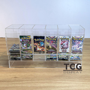 TCG 6 fentes acrylique Booster Pack carte de jeu à collectionner YuGiOh vitrine Pokemon Acryl Booster Pack distributeur boîte support de support - Product Image 2