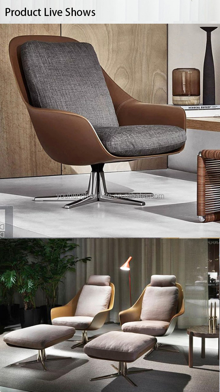 Fancy Luxury Design lounge Living Room furniture swivel leisure Antique living room Metal Leisure Sofa Chair