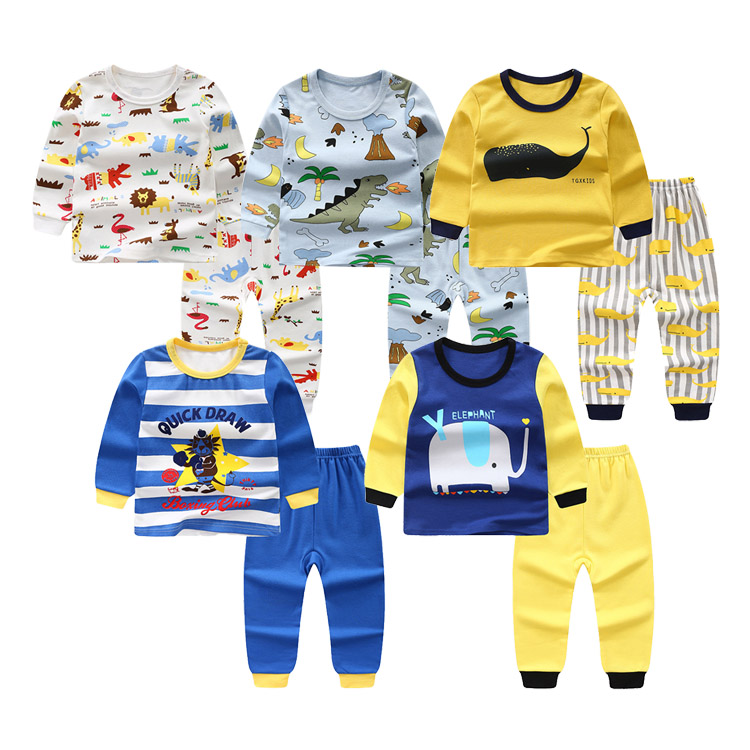 Милая детская пижама с длинными рукавами и принтом, одежда для мальчиков, хлопковая детская пижама